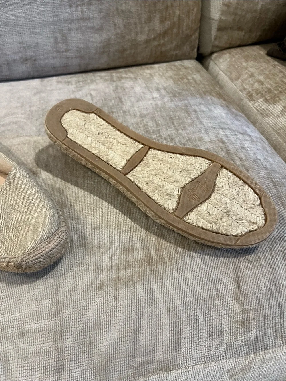Franco Sarto Beige Canvas Espadrille Flats